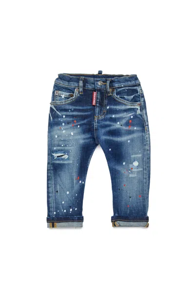 Dsquared2 Slim Jeans In Medium Blue Wash