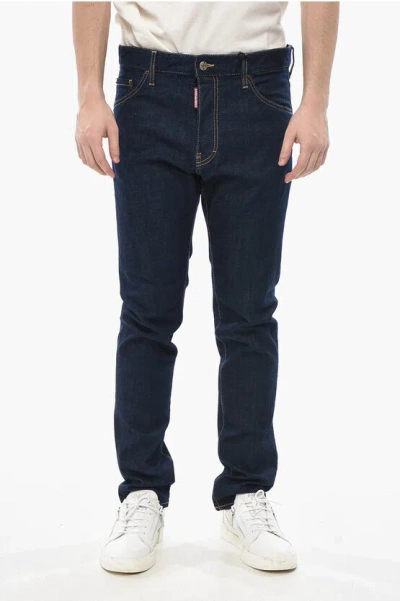 Dsquared2 Jeans Straight-leg Cool Guy With Exposed Seams 17cm In Blue
