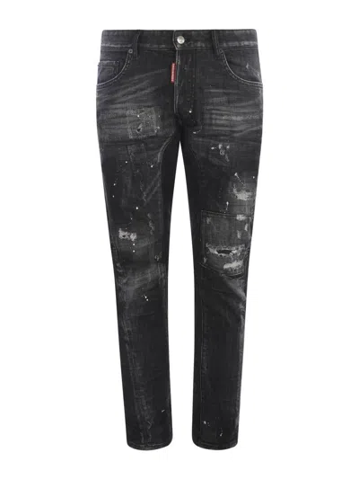 Dsquared2 Jeans  Tidy Biker In Denim In Black