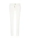 Dsquared2 Slim-fit White Denim Pants With Design
