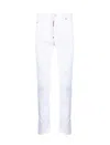 Dsquared2 White Straight Leg Jeans In White