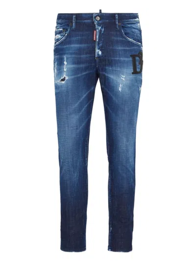 Dsquared2 Jeans With A Worn Effect In Blue