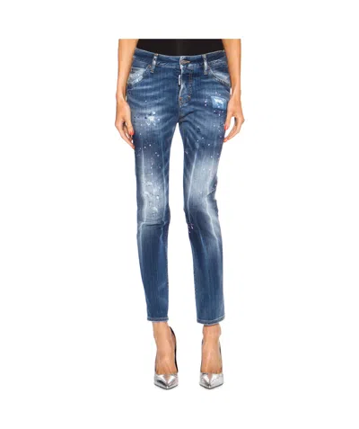 Dsquared2 Jeans With Belt Loops In Blue