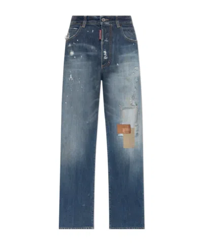 Dsquared2 Jeans With Belt Loops In Blue