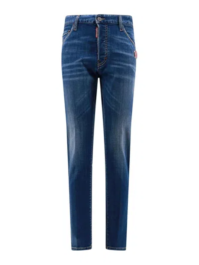DSQUARED2 JEANS WITH ENAMELLED METAL LOGO PATCH
