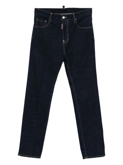 Dsquared2 Jeans With Logo Application In Blue