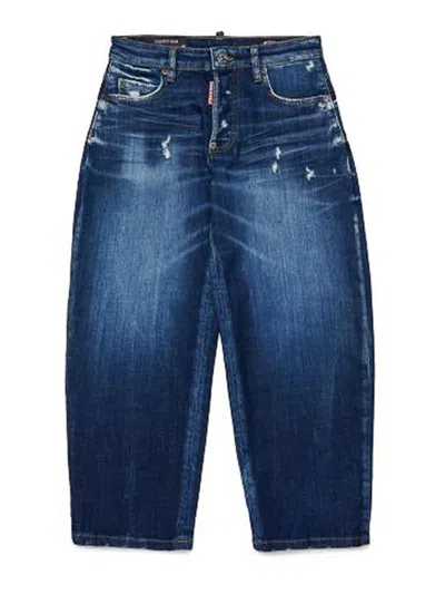 Dsquared2 Kids' Jeans With Logo In Blue