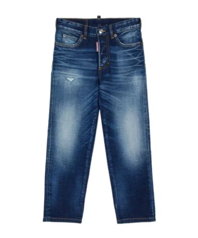 Dsquared2 Kids Regular Fit Jeans In Blue