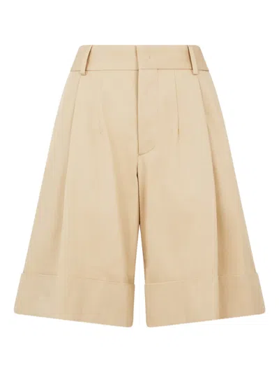 Dsquared2 Jen Giant Cuffed Shorts In Neutral