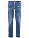 Dsquared2 Distressed Five-pocket Belt Loop Trousers In Blue