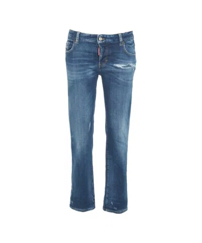 Dsquared2 'jenna' Straight-leg Jeans In Blue