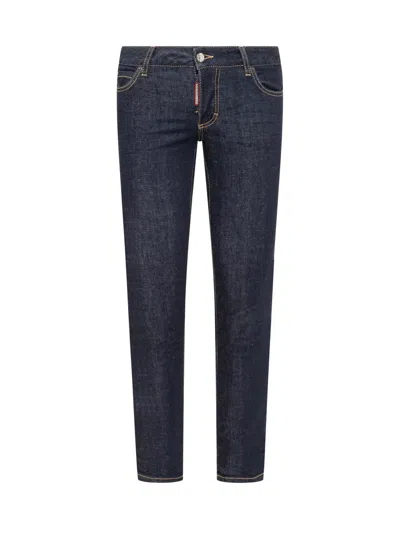 Dsquared2 Jennifer Cropped Jeans In Blu