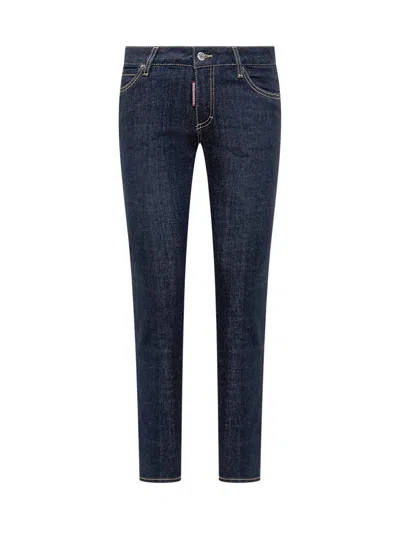 Dsquared2 Jennifer Low Waist Skinny Jeans In Blue