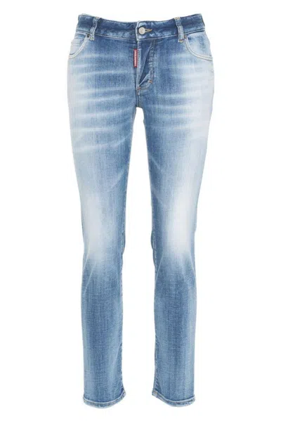 Dsquared2 Jennifer Mid-rise Skinny Jeans In Blue