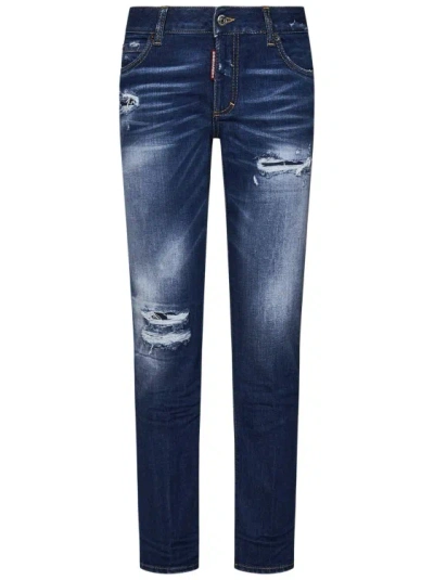 Dsquared2 Jennifer Skinny Fit Jeans In Blue