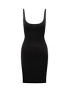 Dsquared2 Black Viscose Blend Mini Dress In Black