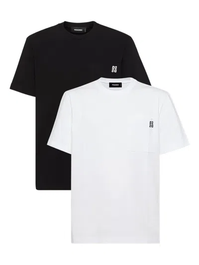 Dsquared2 Jersey T-shirt (pack Of Two) In Multi