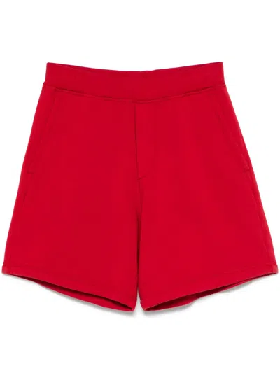 Dsquared2 Jersey-texture Track Shorts In Red