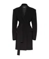 Dsquared2 Jersey Waist Tie Coat In Black