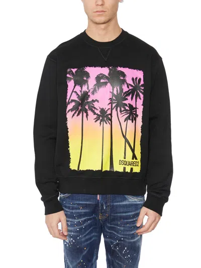 Dsquared2 Man Sweatshirt Black Size Xl Cotton