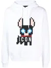 Dsquared2 Signature Icon-motif Cotton Hoodie In White