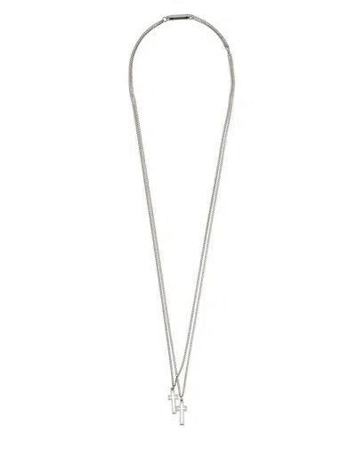 Dsquared2 Dsquared Men "jesus" Necklace In Silver