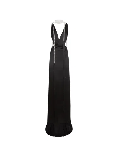 Dsquared2 Jewelled-embellishment Maxi Dress In Black