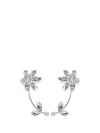 Dsquared2 Silver Crystal Flower Earrings In Silver
