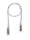 Dsquared2 Baguette-cut Tassel-embellished Necklace In Silver