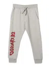 Dsquared2 Logo-print Mélange-effect Track Pants In Grey