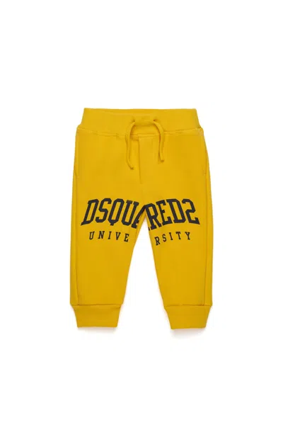 Dsquared2 Joggers With College Logo In Yellow