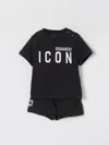 Dsquared2 Baby Icon Short Pyjama Set In Black