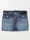 Dsquared2 Junior Skirt  Kids Color Denim In Denim