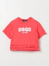 DSQUARED2 JUNIOR T恤 DSQUARED2 JUNIOR 儿童 颜色 珊瑚色,F29141017
