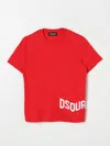 Dsquared2 Junior Kids' T-shirt With Logo Print In 红色