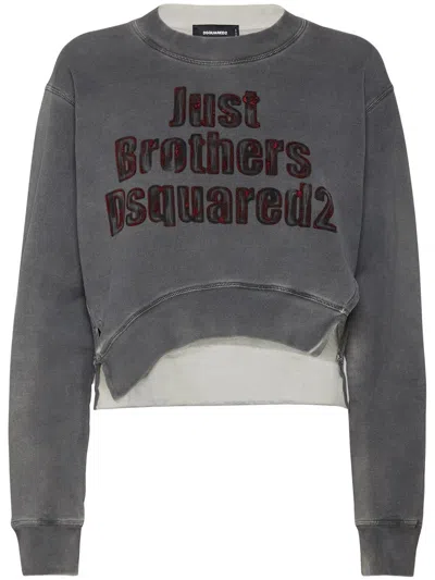 Dsquared2 Just Brothers Sweatshirt In Grey