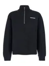Dsquared2 Black High Neck Sweatshirt With Lettering Logo On The Front In Cotton Man In Black