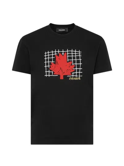 Dsquared2 Just Right Graphic T-shirt In Black