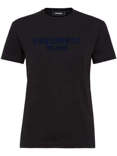 Dsquared2 Logo-print Cotton T-shirt In Black