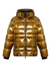 Dsquared2 Logo-patch Down Jacket In Gold