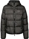 Dsquared2 Kaban Grid-pattern Puffer Jacket In Black