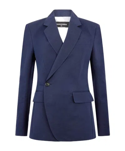 Dsquared2 Kathy Double-breasted Blazer In Blue