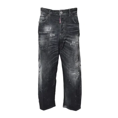 Dsquared2 Kawaii Rocky Mountains Jeans In Black Cotton