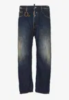 Dsquared2 Kawaii Straight-leg Faded Jeans In Blue