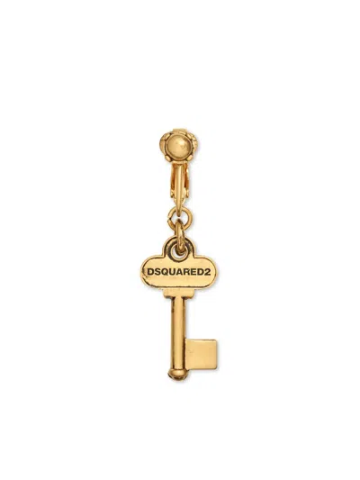 Dsquared2 Key-pendant Clip-on Single Earring In Gold