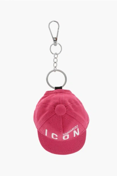 Dsquared2 Keychain Icon With Cotton Twill Hat Pendant