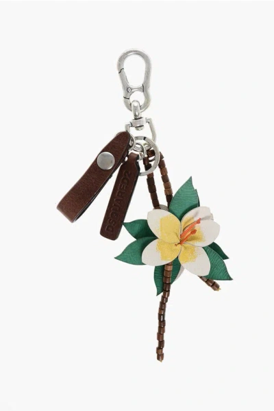 Dsquared2 Keyring Aloha Spirit With Leather Pendants
