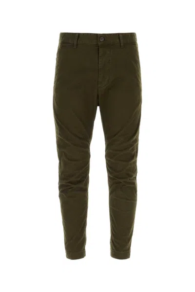 Dsquared2 Khaki Stretch Cotton Sexy Chino Pant In Green