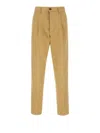 Dsquared2 Khaki Trousers For Men In Gold