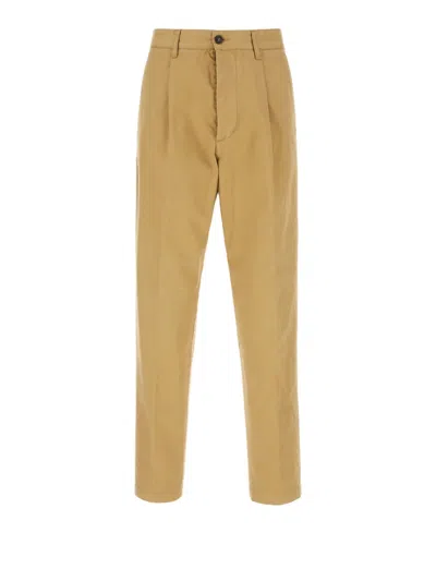 Dsquared2 Khaki Trousers For Men In Gold